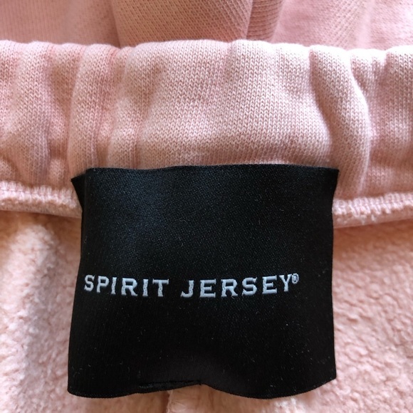 Spirit Jersey NWT Pink Cut Off Sweat Shorts - Picture 4 of 8